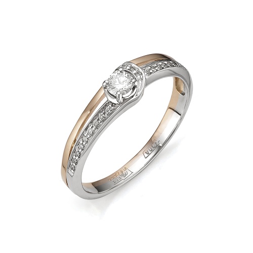 Кольцо, золото, бриллиант, 1-105-630
